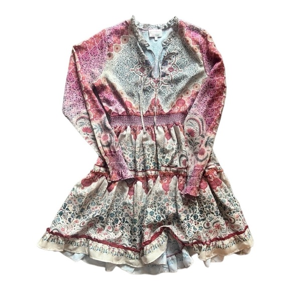 SIDDHARTHA BANSAL Anthropologie Dakota Long Sleeve Peasant Mini Dress Small - Picture 6 of 8